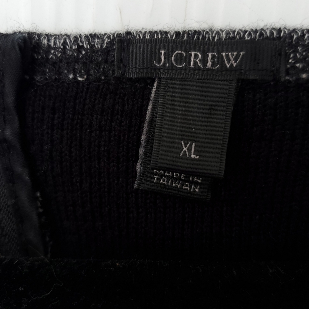 J. Crew Gray Heathered Thick Zip Back Sweater - Picture 5 of 6